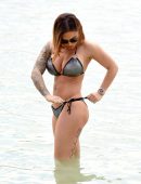 Gemma Massey in Bikini at a Beach in Dubai