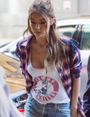 Gigi Hadid Leaving a Building, with an Escort, in New York City
