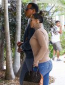 Jennifer Lopez Booty in Jeans Arriving at a Medical Office in Miami