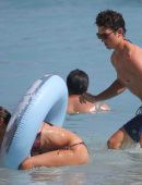 Keleigh Sperry in Bikini with Miles Teller at a Beach in Hawaii