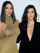 Kim Kardashian and Kourtney Kardashian at the Premiere of Film 'The Promise' in Los Angeles