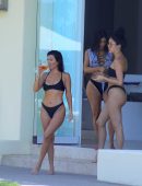 Kourtney Kardashian Booty in Black Bikini in Mexico