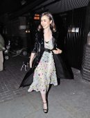Lily Collins at Chiltern Firehouse with Friends in London