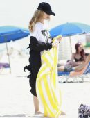 Lisa Opie in Bikini at the Beach in Miami