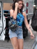Lourdes Leon Leggy in Denim Shorts at Miami Beach