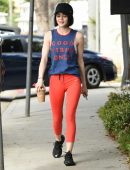 Lucy Hale Going to Gym for a Workout in Los Angeles