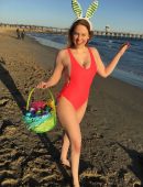 Maitland Ward on the Set of an Easter Themed Photoshoot in Long Beach