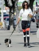 Nina Dobrev Walking her Dog in West Hollywood