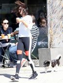 Nina Dobrev Walking her Dog in West Hollywood