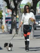 Nina Dobrev Walking her Dog in West Hollywood