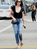 Olivia Culpo in Jeans, Leaving a REVOLVE Store in Los Angeles