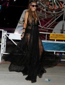 Paris Hilton – Braless See-Through Candids at Coachella