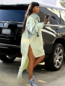 Rihanna Leggy, Arriving at Her Fenty and Puma Pop-up Store in Los Angeles