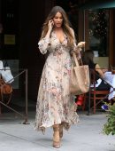Sofia Vergara - Long Dress showing Cleavage Out For Lunch in Beverly Hills