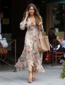 Sofia Vergara - Long Dress showing Cleavage Out For Lunch in Beverly Hills