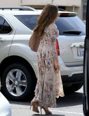 Sofia Vergara - Long Dress showing Cleavage Out For Lunch in Beverly Hills