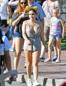 Ariel Winter Cleavage Candids in Anaheim