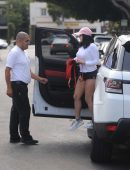 Ariel Winter Leggy in Shorts at Nine Zero One Salon in LA