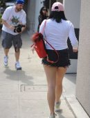 Ariel Winter Leggy in Shorts at Nine Zero One Salon in LA