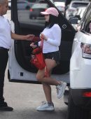 Ariel Winter Leggy in Shorts at Nine Zero One Salon in LA