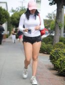Ariel Winter Leggy in Shorts at Nine Zero One Salon in LA