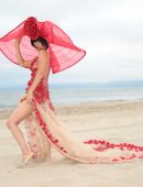 Bai Ling See-Through while Posing for a Photoshoot in Marina Del Rey