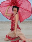 Bai Ling See-Through while Posing for a Photoshoot in Marina Del Rey