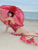 Bai Ling See-Through while Posing for a Photoshoot in Marina Del Rey