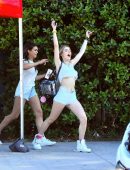 Bella Thorne Pokies and Underboob in a Crop Top at Magic Mountain in Valencia, CA