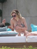 Bella Thorne and her Sister in Bikini, Relaxing Poolside in Cannes