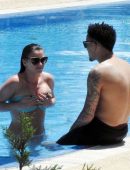 Brooke Vincent in Bikini at Pool in Marbella