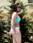 Brooke Vincent in Bikini at Pool in Marbella