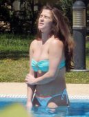 Brooke Vincent in Bikini at Pool in Marbella