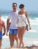 Caroline Vreeland Changing in a Bikini at the Beach in Tulum