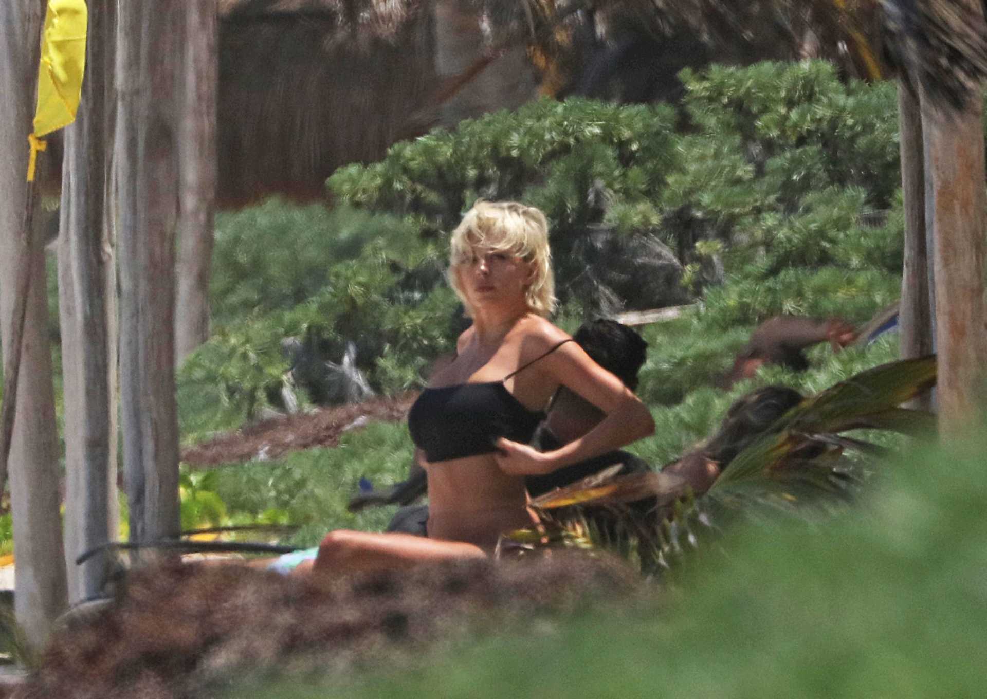 Caroline Vreeland Changing in a Bikini at the Beach in Tulum