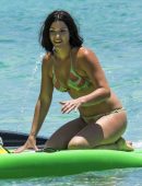 Catherine Harding Booty in Bikini on the Beach in Barbados