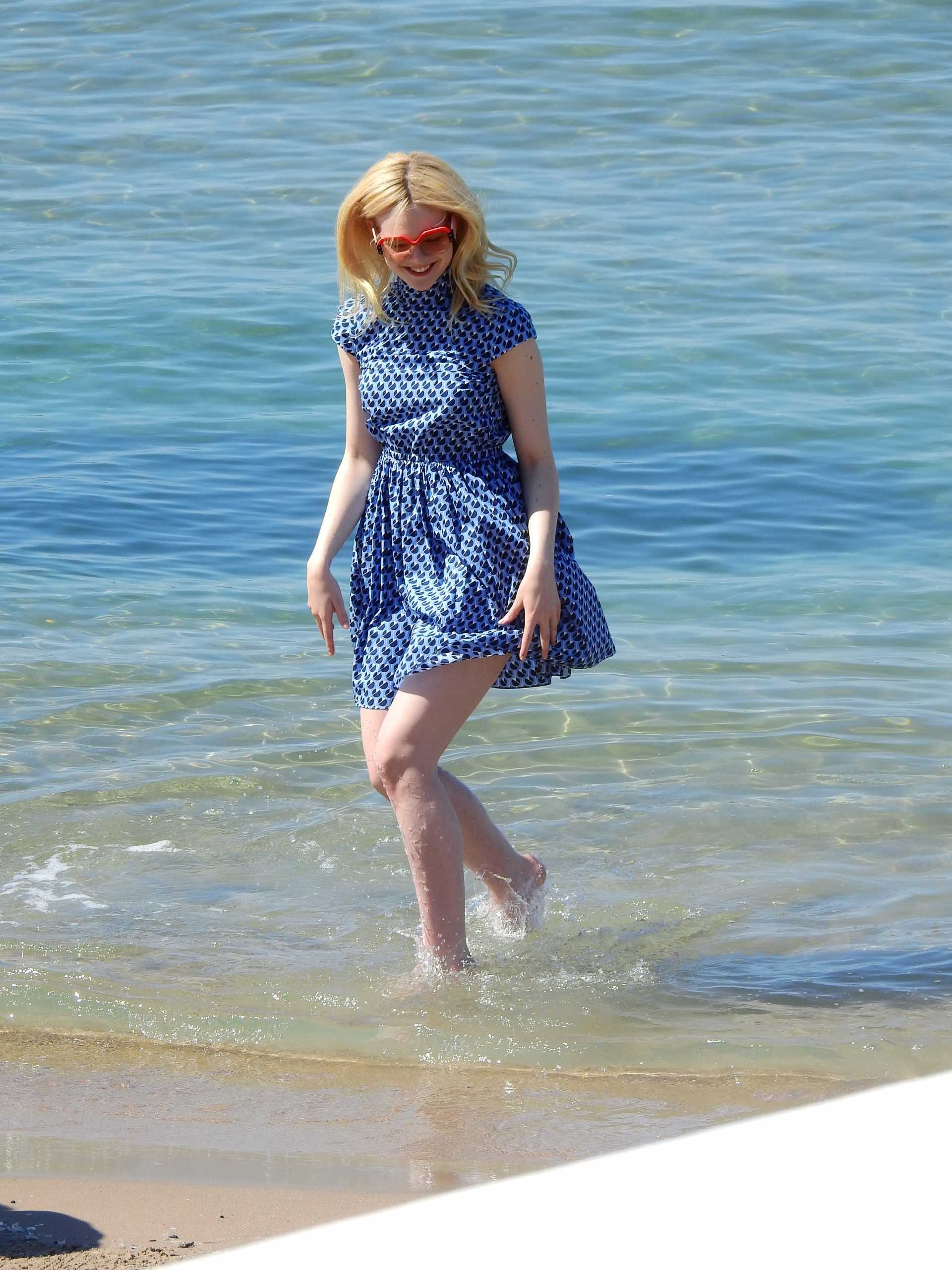 Elle Fanning Out and About in Cannes