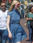 Elle Fanning Out and About in Cannes