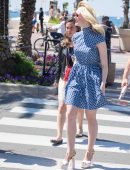Elle Fanning Out and About in Cannes