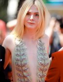 Elle Fanning Sideboob at the Premiere of How To Talk To Girls At Parties at 70th Cannes Film Festival
