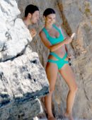 Emily Ratajkowski in Green Bikini in and Around Pool in Eden Roc, Cannes