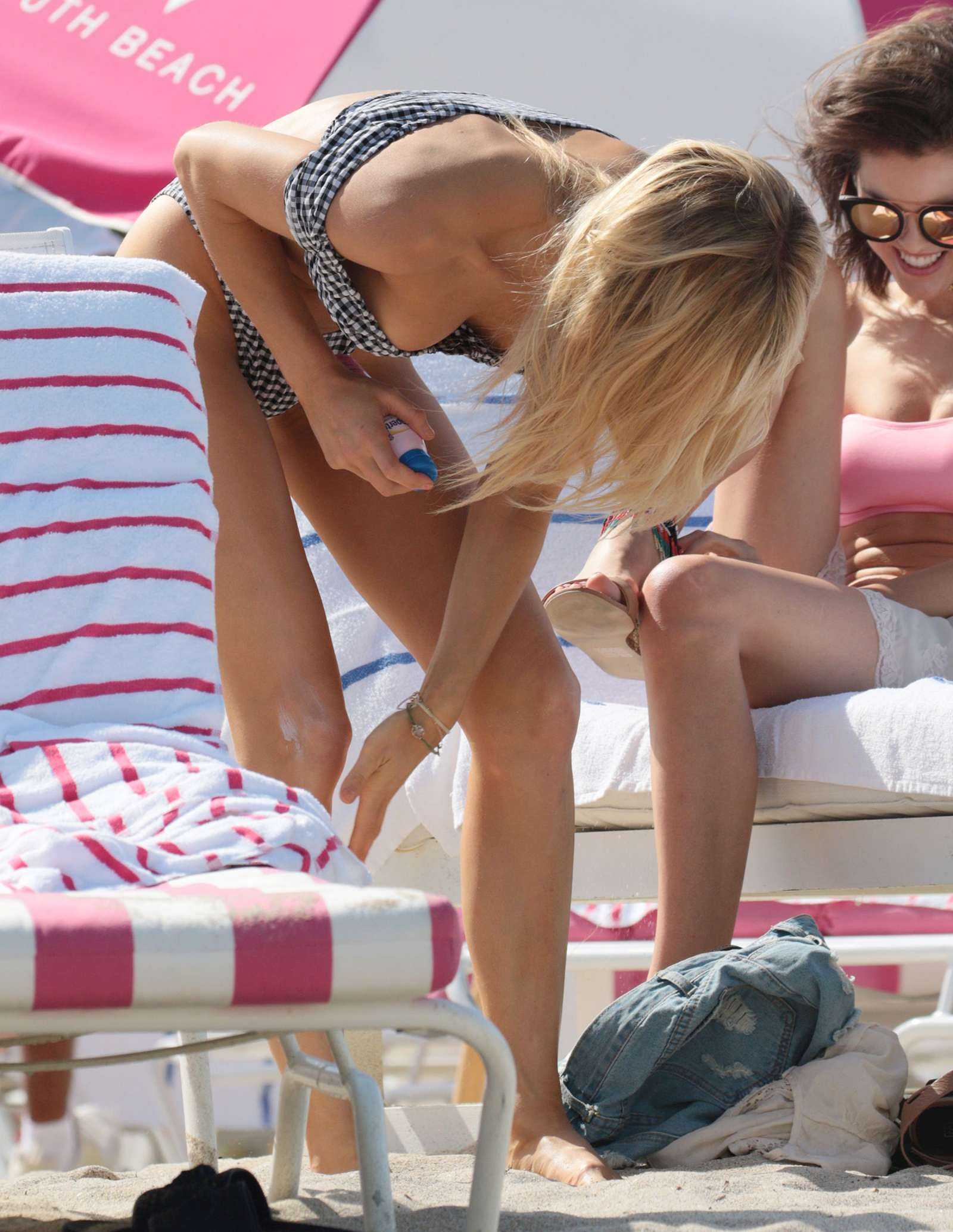 Joy Corrigan in Bikini at the Beach in Miami