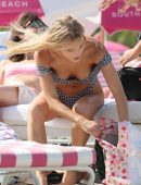 Joy Corrigan in Bikini at the Beach in Miami