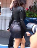 Kim-Kardashian-in-Short-Black-Dress-5