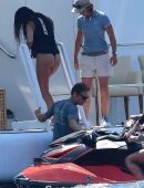 Kourtney Kardashian Booty in Swimsuit on a Yacht in Antibes