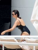 Penelope Cruz in Swimsuit at a Pool in Miami