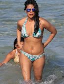 Priyanka Chopra in Bikini, Swimming in the Ocean at Beach in Miami