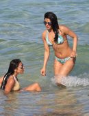 Priyanka Chopra in Bikini, Swimming in the Ocean at Beach in Miami