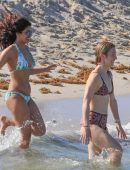 Priyanka Chopra in Bikini, Swimming in the Ocean at Beach in Miami