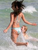 Priyanka Chopra in Bikini, Swimming in the Ocean at Beach in Miami